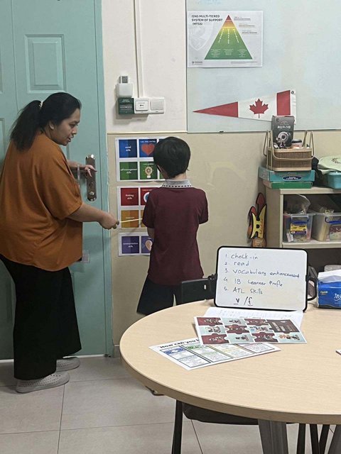 Allowing a Student to Think and Share which ATLs Skills He Used during the Intervention